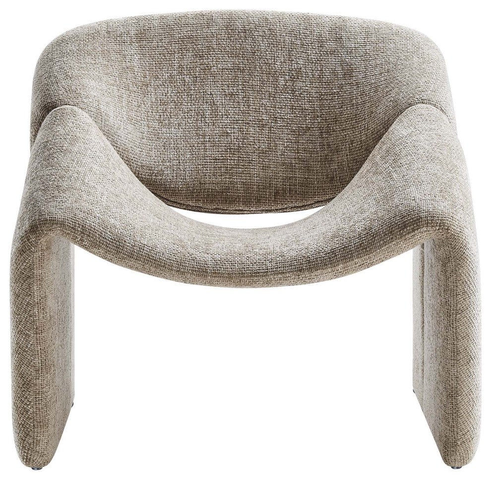 Vivi Chenille Upholstered Accent Chair - Khaki