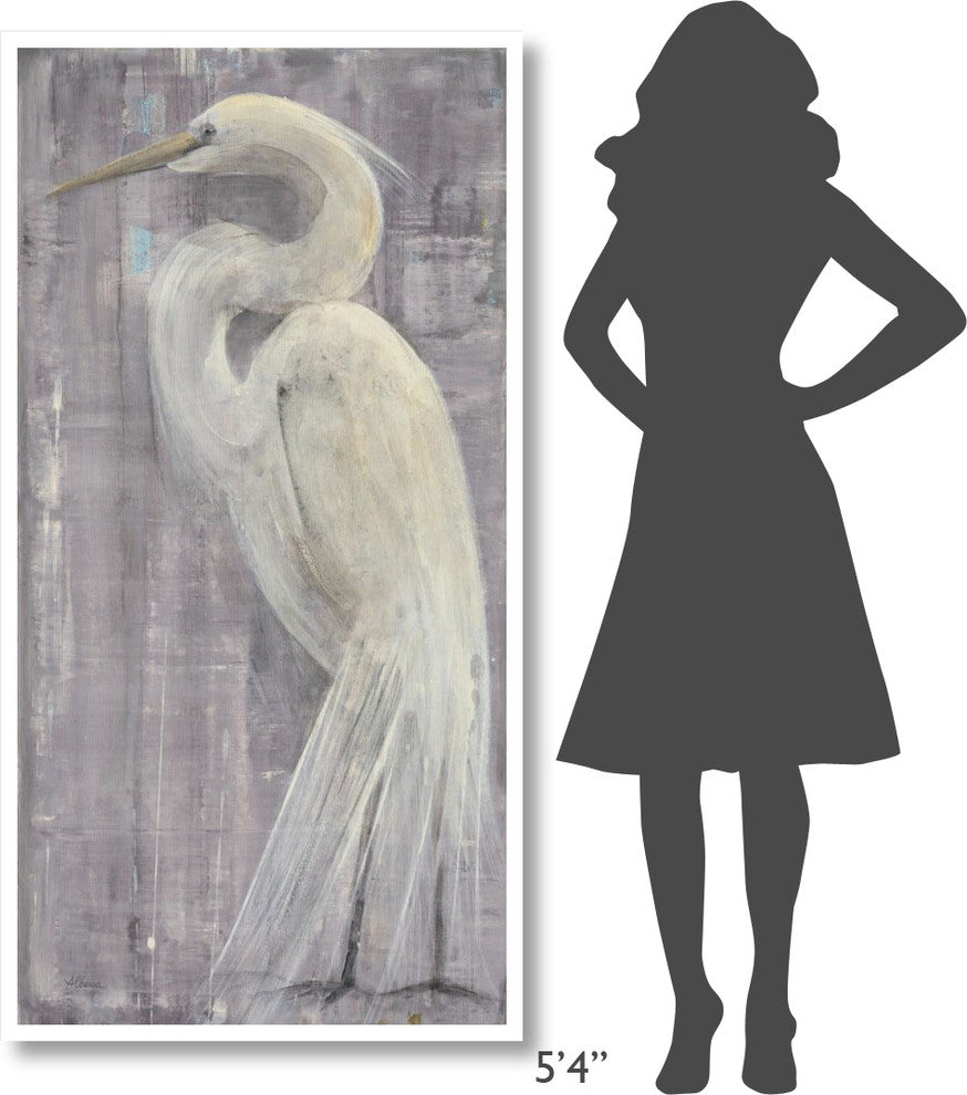 "Coastal Egret II" Digital Paper Print by Albena Hristova, 32"x62"
