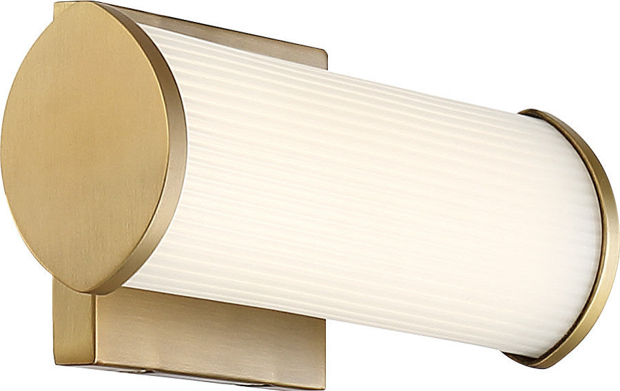 Nuvo Lena 1-Light LED Brushed Brass Wall Mount