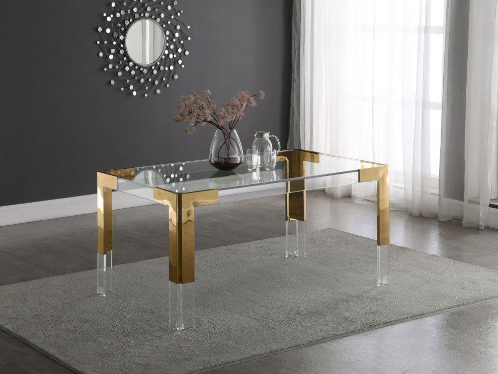 Casper Dining Table, Gold