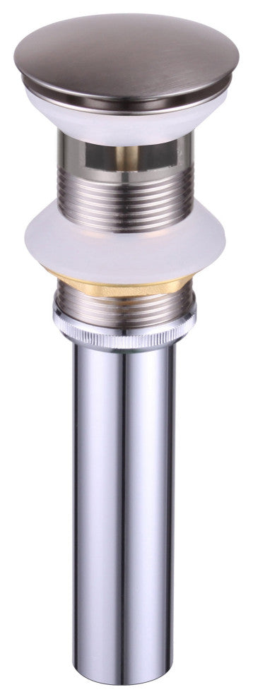 Dowell Undermount Sink Pop-Up Drain With Overflow Brushed Nickel