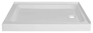 Fine Fixtures Double Threshold Acrylic Shower Base, 42 X 30, Right Hand