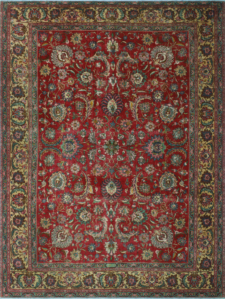 Fine Vintage Distressed Jorman Red Rug