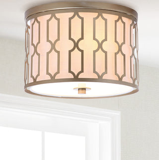 Link 3-Light Metal Flush Mount, Soft Gold, 12.75"w