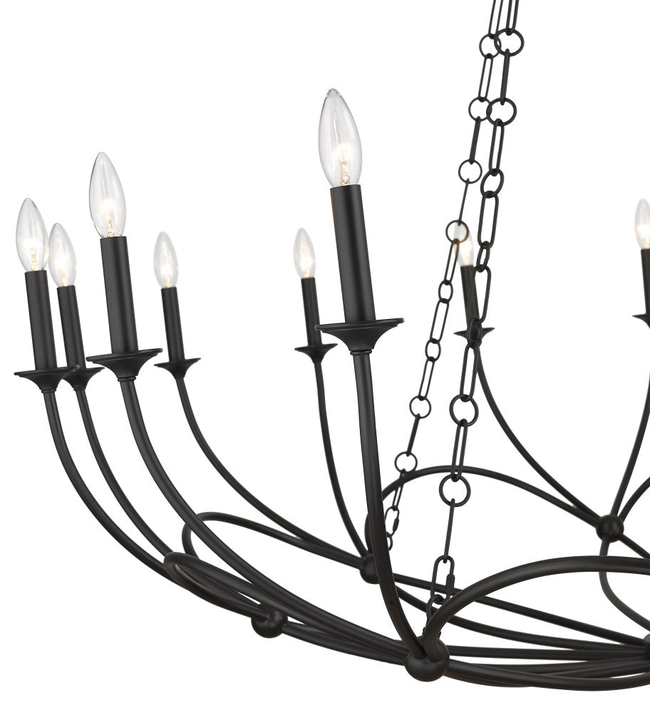 Zlite 3500-16MB 16-Light Chandelier, Matte Black