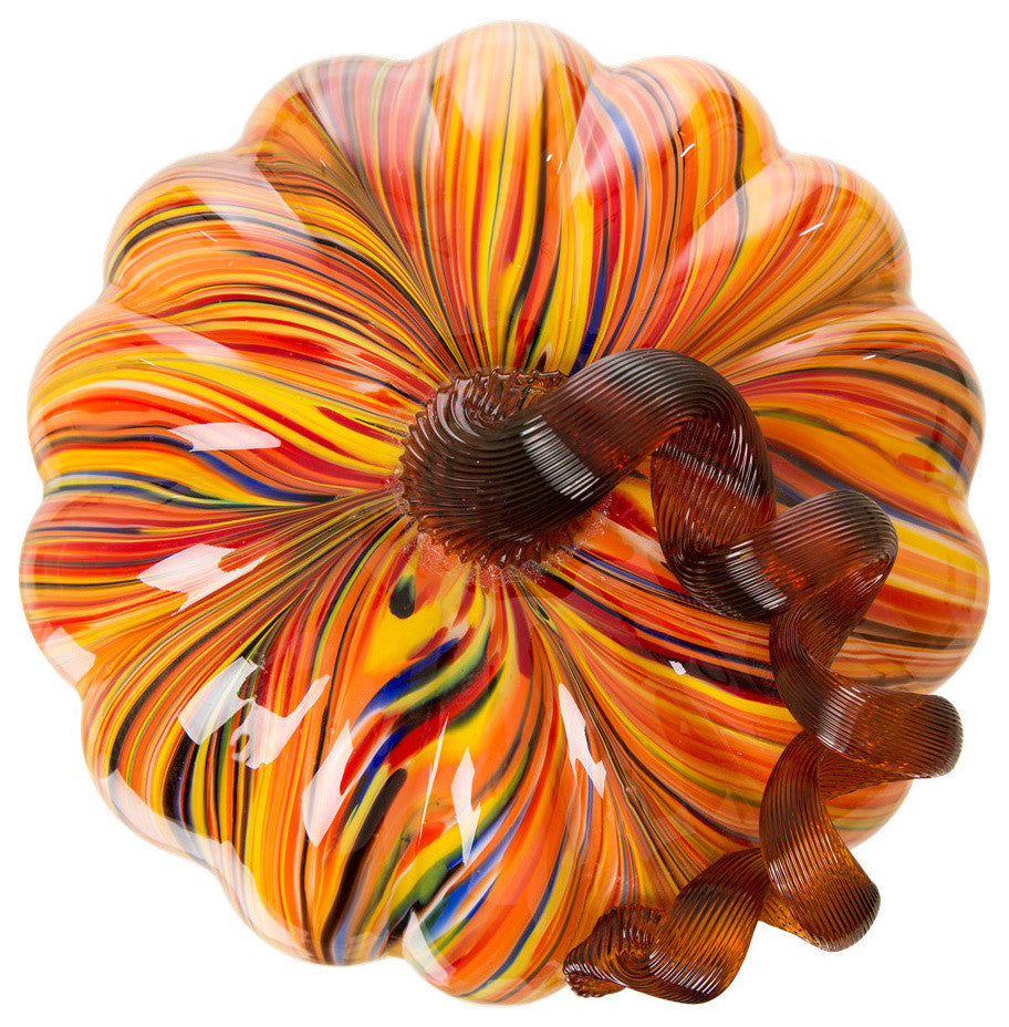 Large Glass Pumpkin Harvest