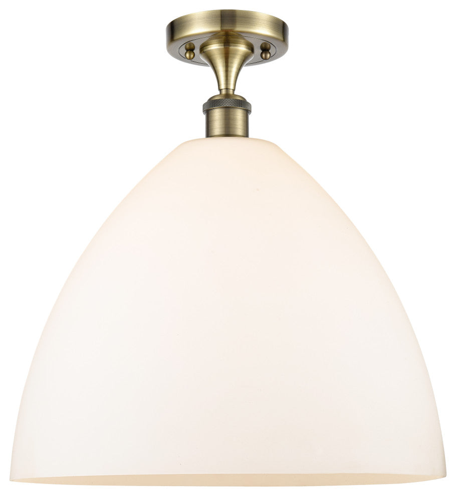 Innovations 516-1C-AB-GBD-161-LED 1 Light Semi-Flush Mount, Antique Brass