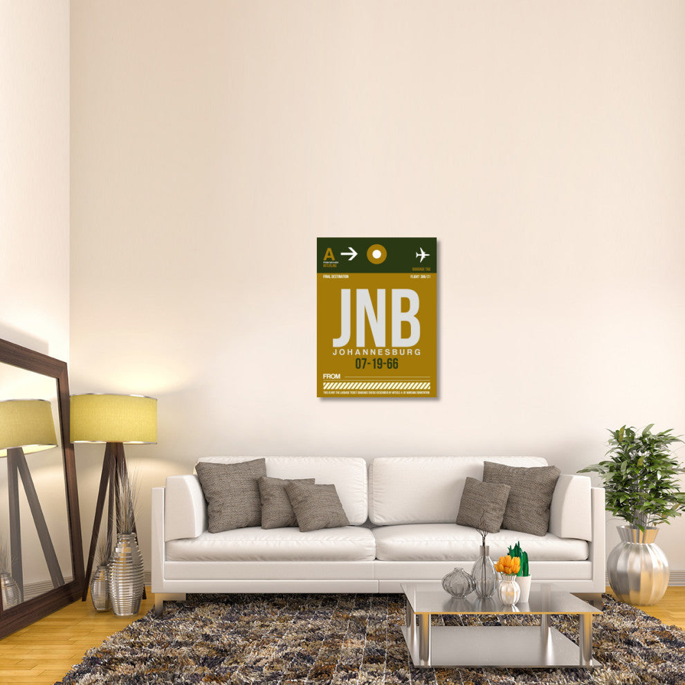 "JNB Johannesburg Luggage Tag 1" Fine Art Print