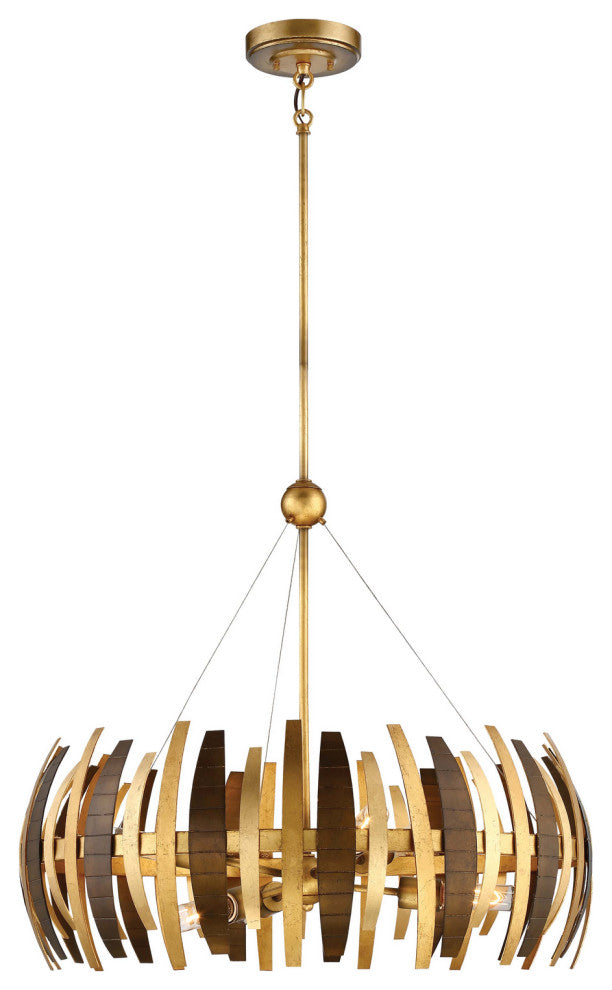 Metropolitan N7837-659 Manitou, 6-Light Chandelier, Ardor Gold Finish