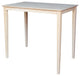 Solid Wood Top Table, Unfinished, 42 Inch High