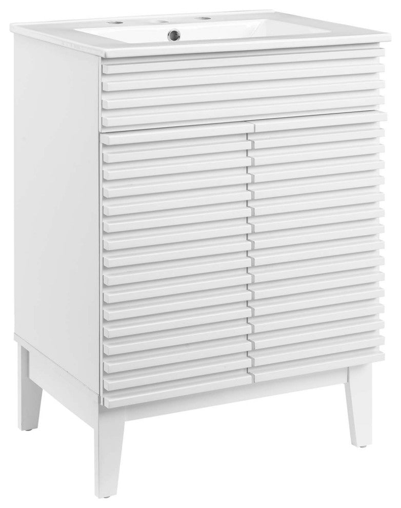 Render Bathroom Vanity, White White