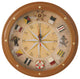 Compass Rose and Nautical Flag Clock