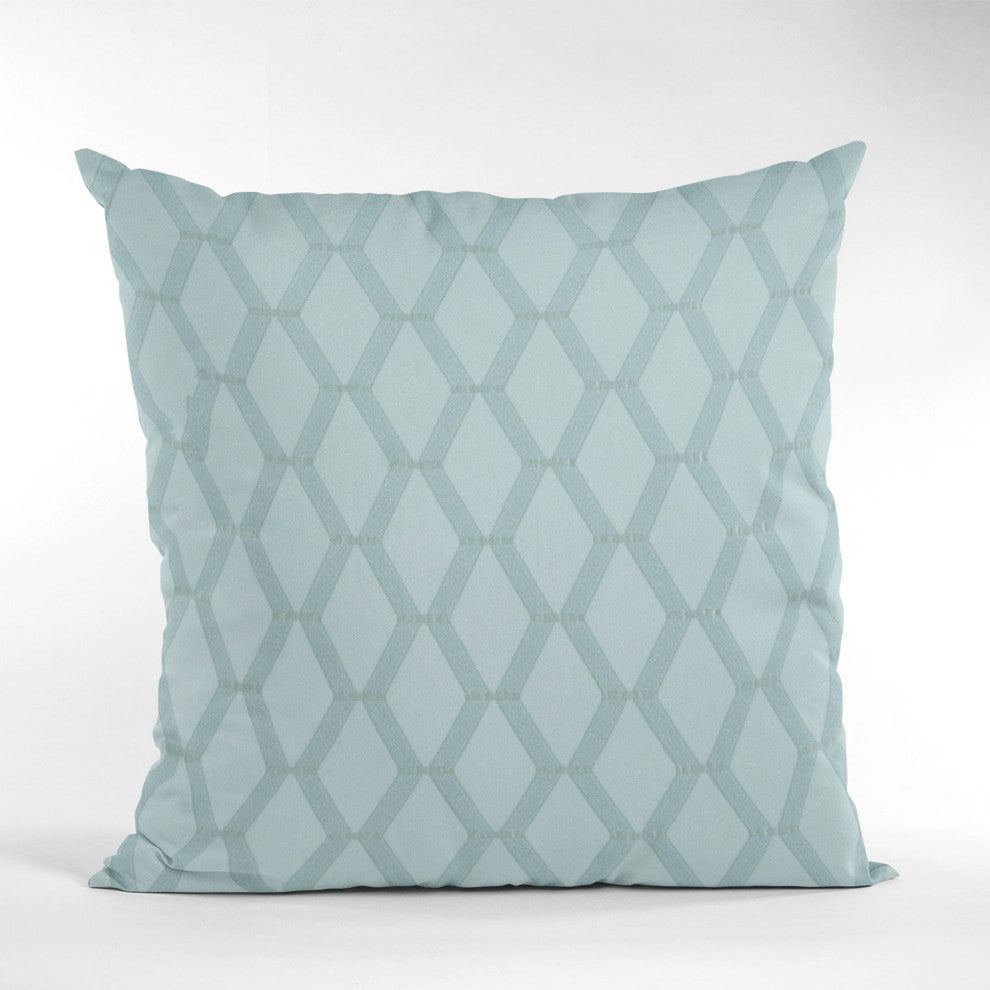 Serenity Diamond Shiny Fabric, Embroidery Luxury Throw Pillow, 20"x26" Standard