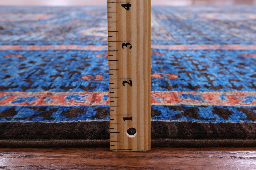 Geometric Mamluk Hand-Knotted Wool Rug 6' 10" X 9' 10" - Q12245