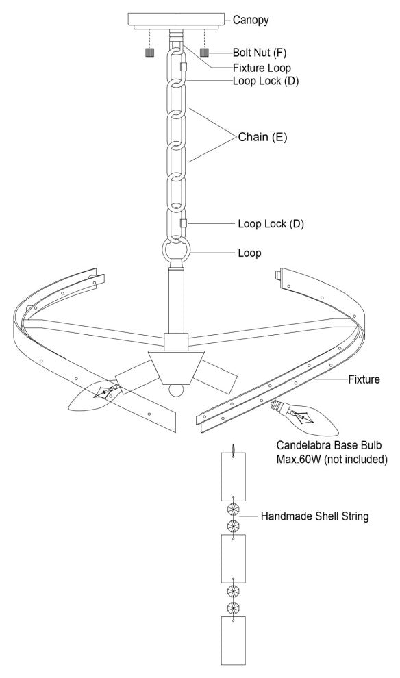 Vaxcel Lighting P0364 Isabel 4 Light 16"W Pendant - Satin Nickel