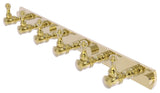 Carolina 6 Position Tie and Belt Rack, Unlacquered Brass