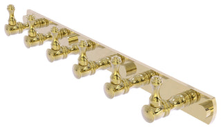 Carolina 6 Position Tie and Belt Rack, Unlacquered Brass