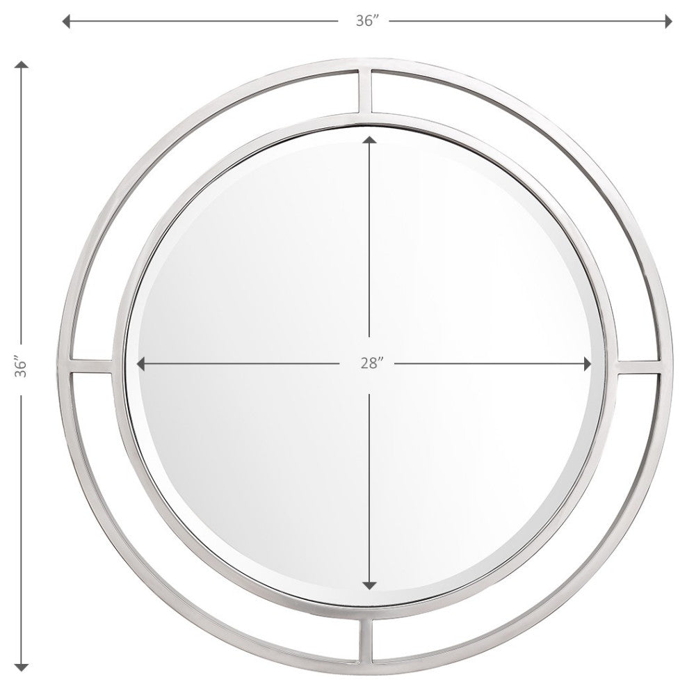 Silver Chic Round Wall Mirror