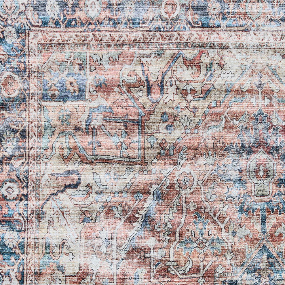 Couristan Pasha Antique Kashan Rust Area Rug, 5' X 8'
