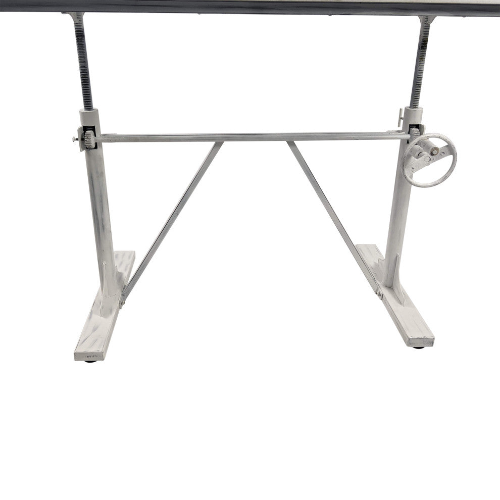 Brio Sit or Stand Adjustable Desk, Whitewash