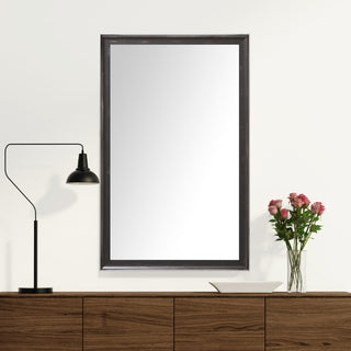 Warren Framed Wall Mirror, Charcoal, 22"x30"
