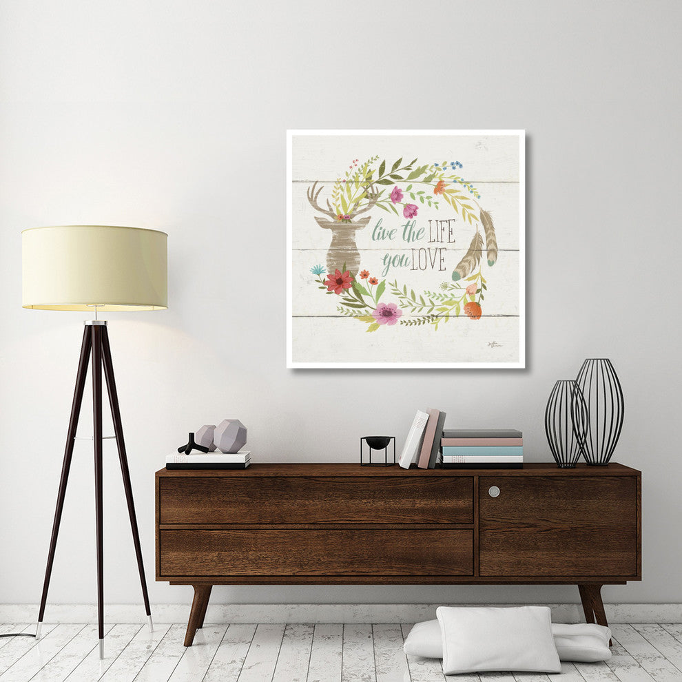 "Rustic Bloom IV" Digital Paper Print by Janelle Penner, 42"x42"