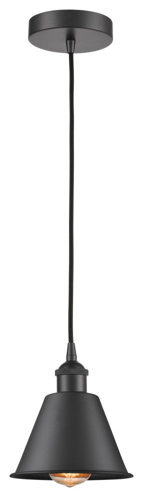 Innovations 616-1P-BK-M8 Smithfield 1 Light 7" Mini Pendant, Matte Black