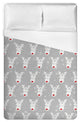 Cute White Deer Queen Brushed Poly Duvet Cover