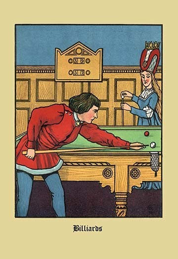 The Billiards - Fine Art Giclee Print 24" x 36"