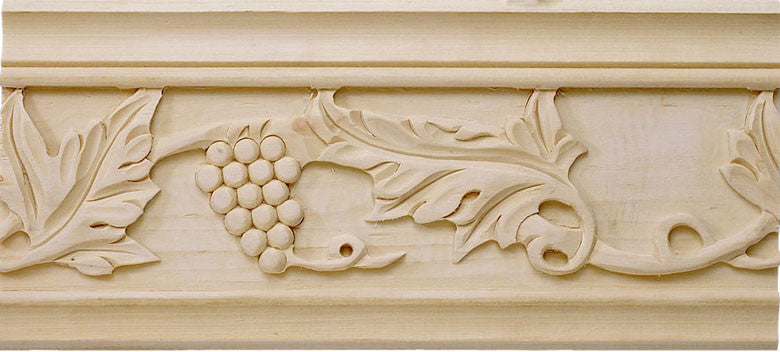 Sonoma Carved Crown Molding, Maple Wood