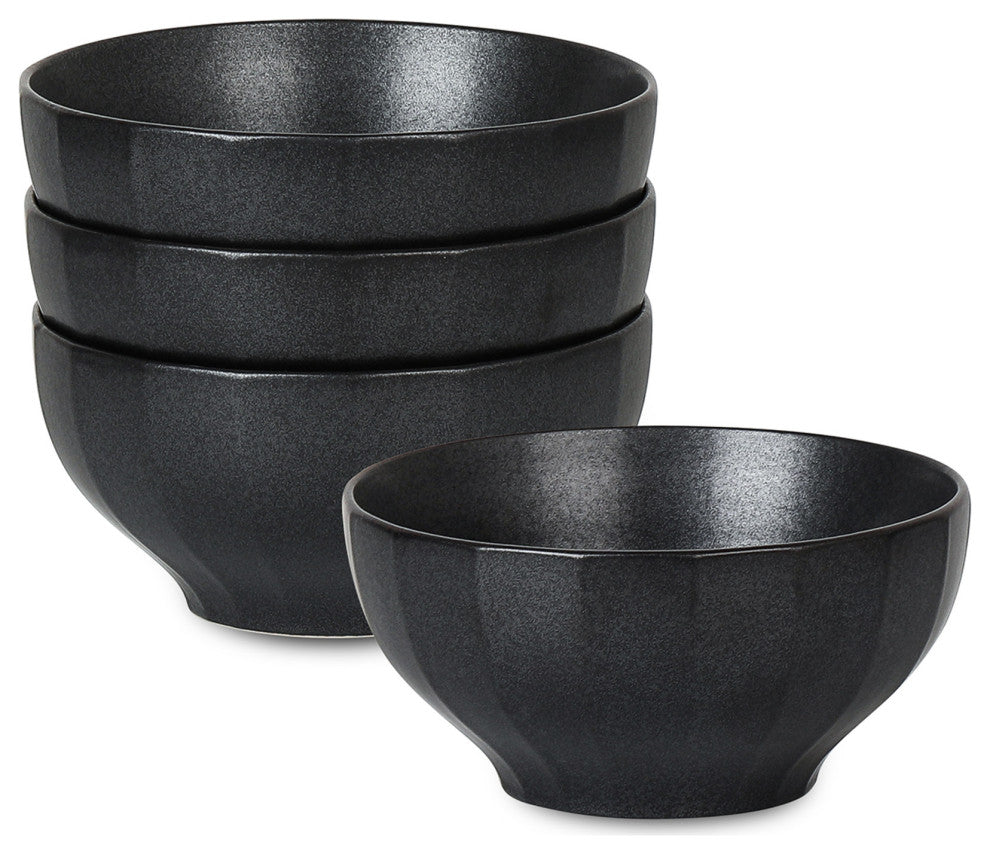 Stone Lain Rio Stoneware Bowl Set of 4, Black