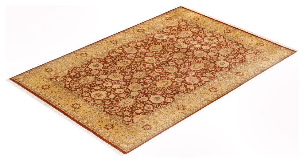 Mogul, One-of-a-Kind Hand-Knotted Area Rug Orange, 6' 3" x 9' 2"