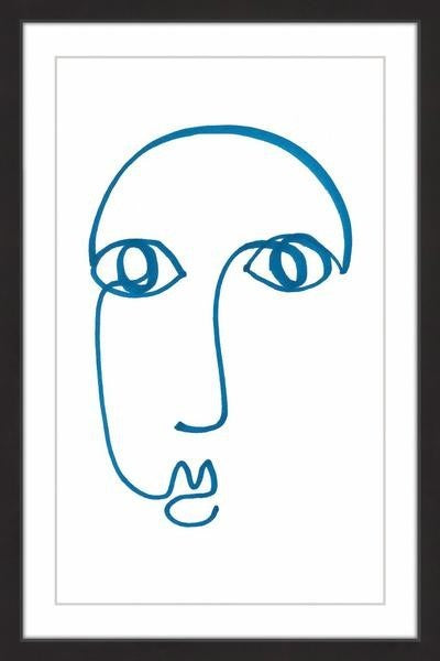 "Blue Sketch" Framed Painting Print, 30"x45"