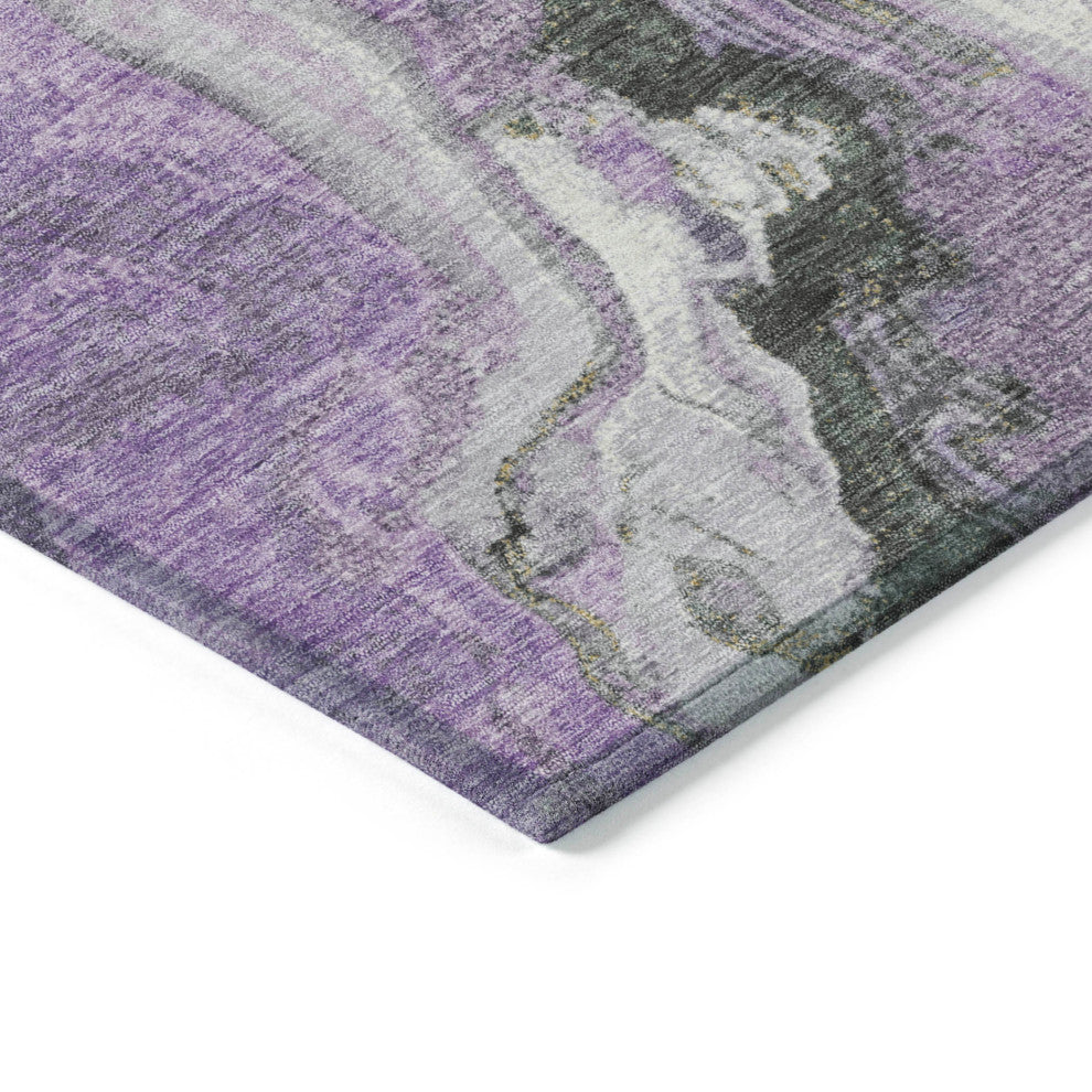 Machine Washable Indoor/Outdoor Chantille ACN1908 Violet 2'3" x 7'6" Runner Rug