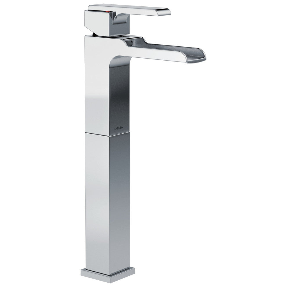 Delta Ara Single Handle Vessel Channel Bathroom Faucet, Chrome, 768LF