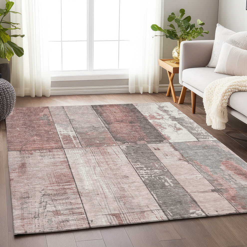Machine Washable Indoor/Outdoor Chantille ACN1877 Copper 9' x 12' Rug