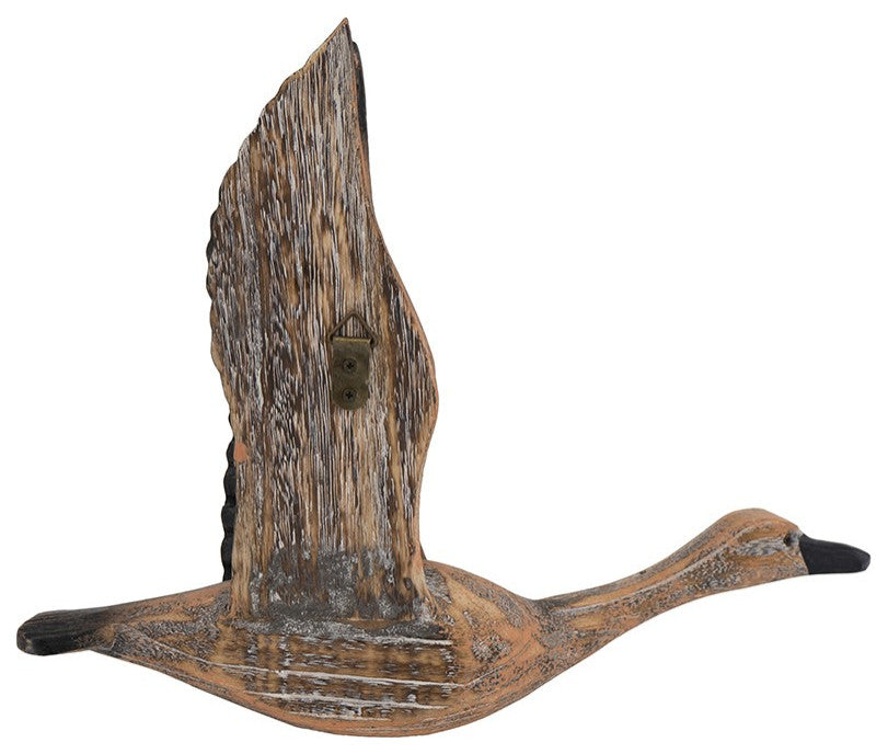Set of Three Flying Geese Carved Wood 3D Wall Art