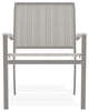 Bazza Sling Stackable Outdoor Dining Chair, Harbor/Warm Gray
