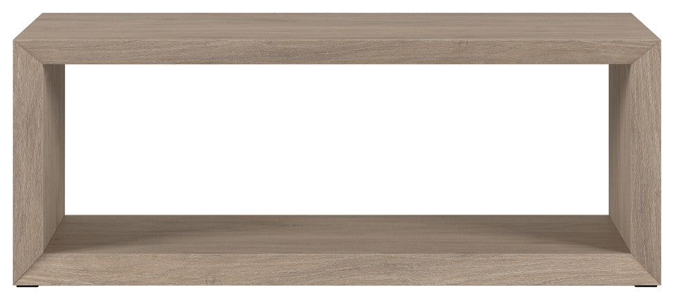 48" Gray Coffee Table With Shelf