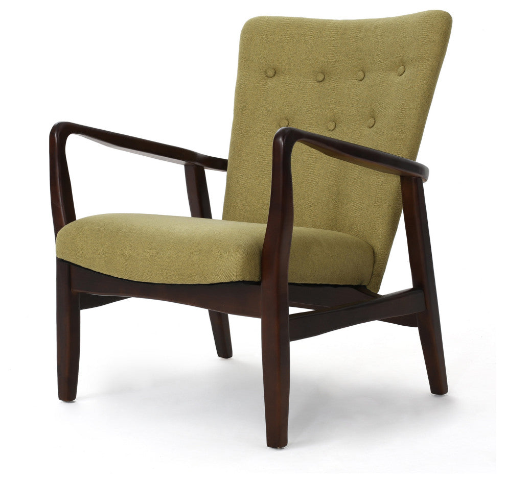 GDF Studio Suffolk French Style Fabric Arm Chairs, Wasabi, Set of 2