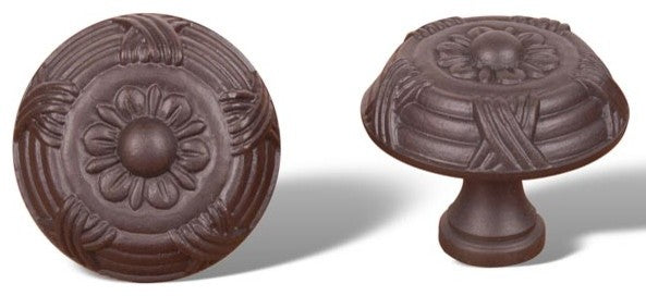 Oil Rubbed Bronze RKI Large Crosses and Petals Knob, RKICK753RB