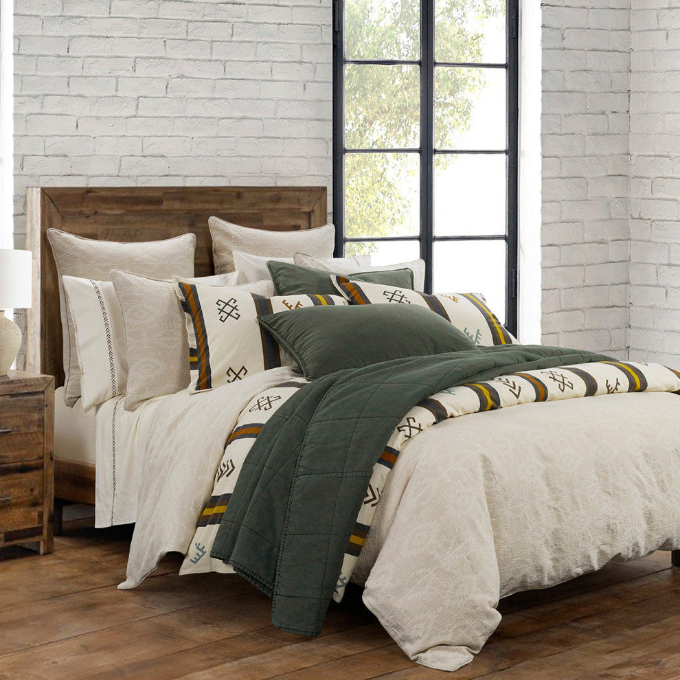 Toluca Canvas Comforter Set, 3 Piece, Queen