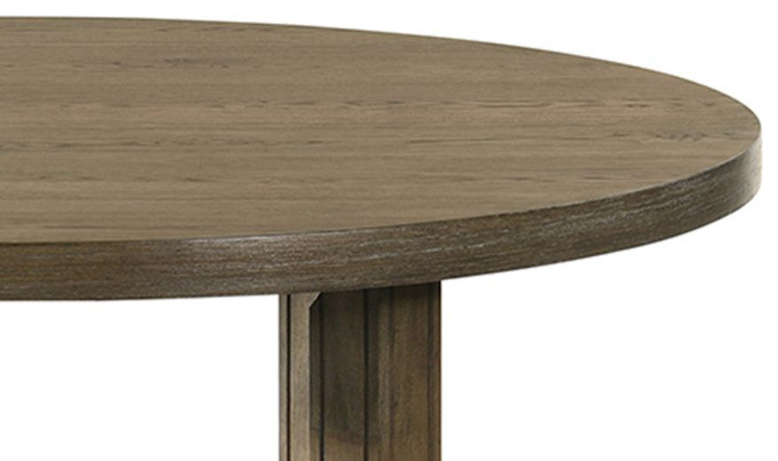 Parfield 47"W Wooden Round Dining Table, Walnut