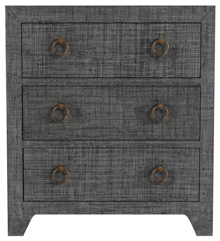Butler Specialty Company, Bar Harbor Charcoal Raffia 3 Drawer Chest, Charcoal