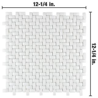 Expressions Weave White Glass Floor and Wall Tile