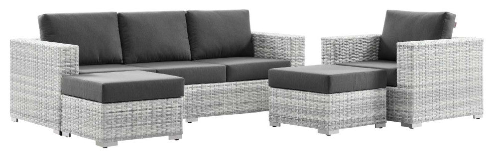 Convene 4-Piece Outdoor Patio Set - Light Gray Charcoal