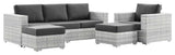 Convene 4-Piece Outdoor Patio Set - Light Gray Charcoal