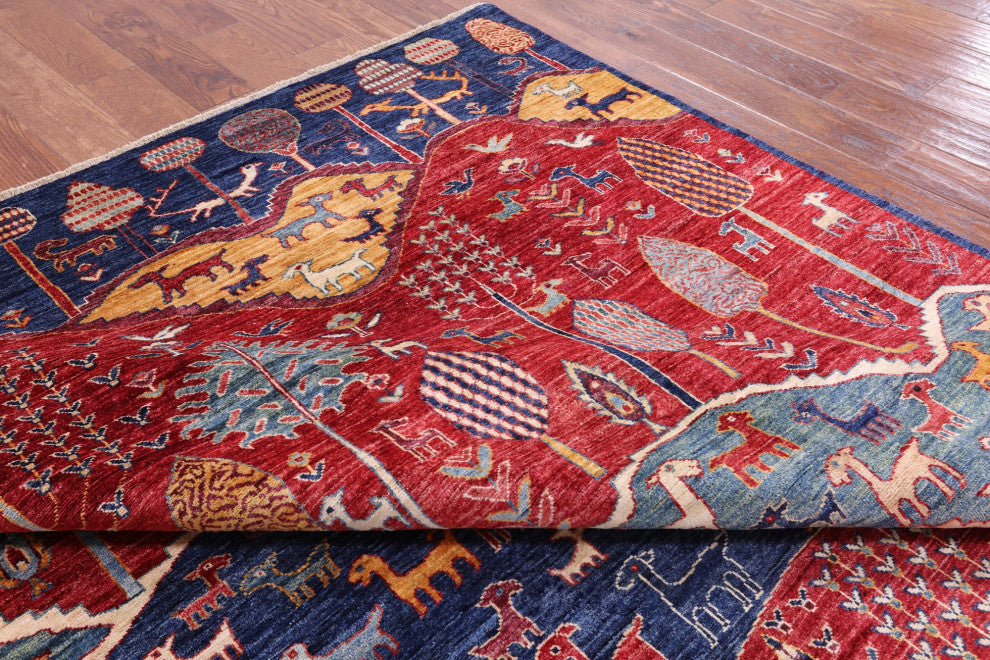 8' 3" X 9' 10" Handmade Tribal Persian Gabbeh Wool Rug Q7921