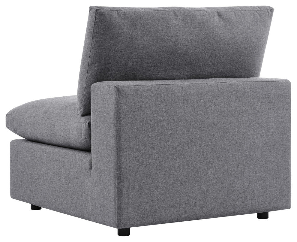 Modular Lounge Sectional Deep Sofa Set, Sunbrella, Gray, Modern, Outdoor