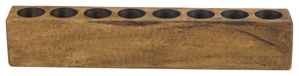 Distressed Maple Stain 8 Hole Sugar Mold Candle Holder